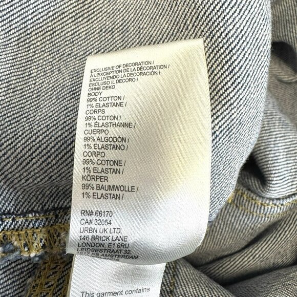 Pilcro Anthropologie Jeans The Wanderer Relaxed Blue Denim Size 33 Raw Hem Ankle - Picture 7 of 7